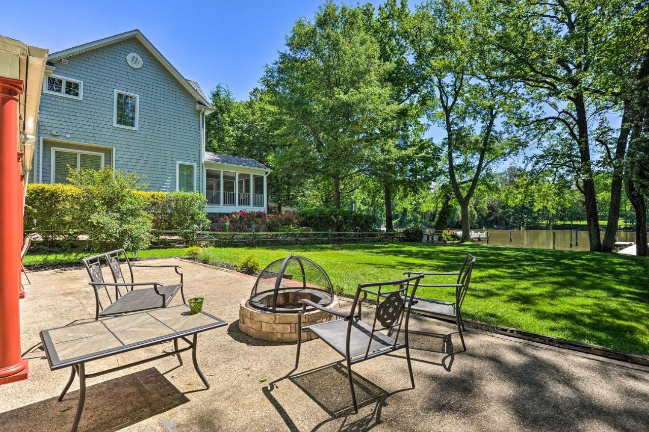 Waterfront Annapolis Home Fire Pit And Fishing Pier Bagian luar foto