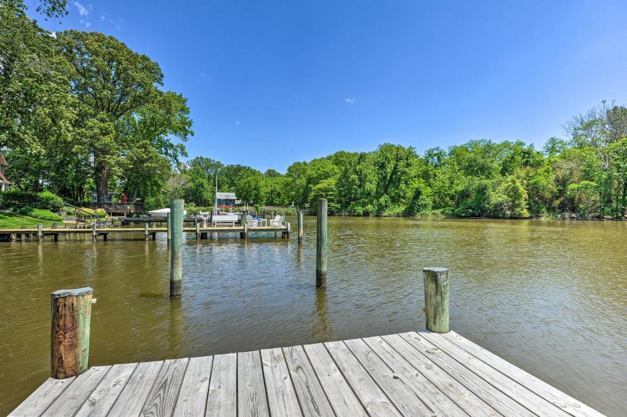 Waterfront Annapolis Home Fire Pit And Fishing Pier Bagian luar foto
