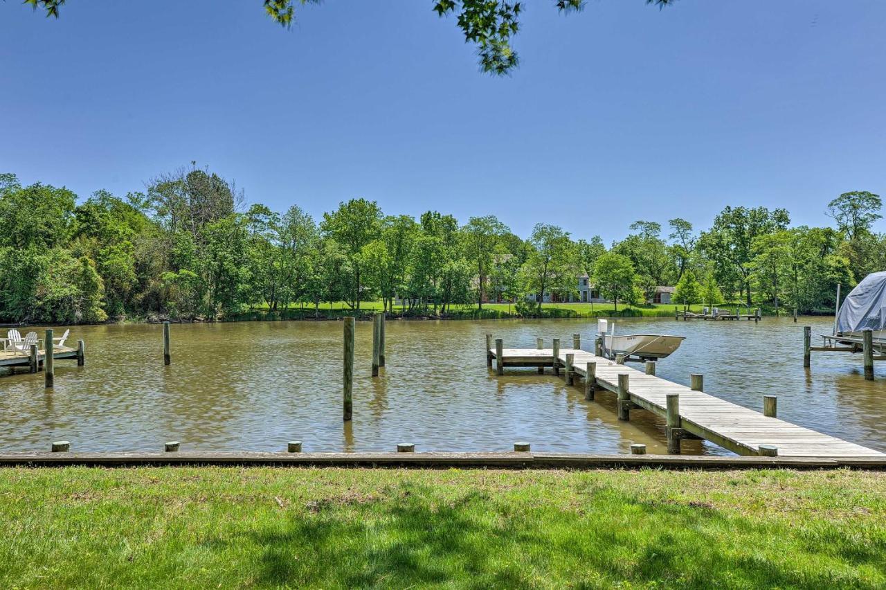 Waterfront Annapolis Home Fire Pit And Fishing Pier Bagian luar foto